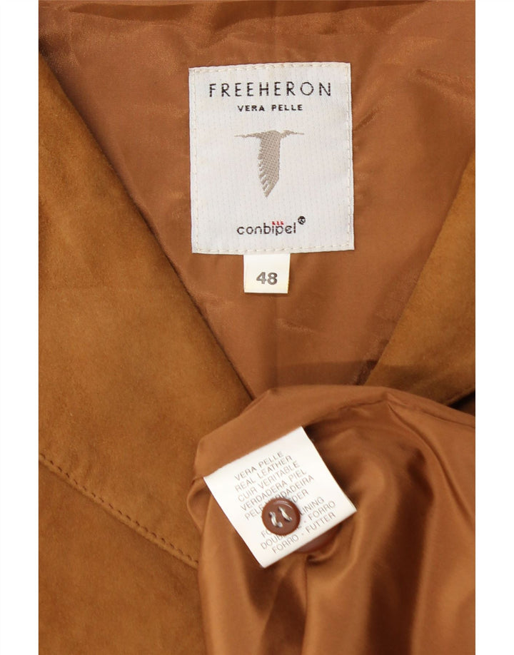 Jachetă Conbipel pentru femei Free Heron cu 3 nasturi din piele intoarsa IT 48 XL Bej