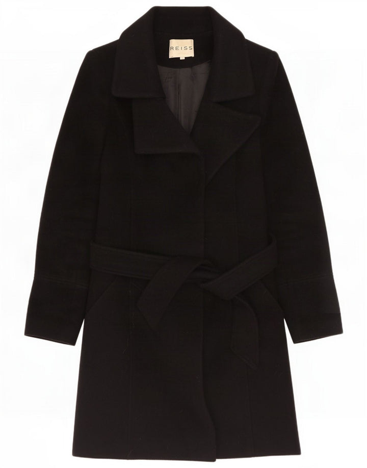 Reiss Womens Oversized Oversized Wool UK 10 Small Black Wool