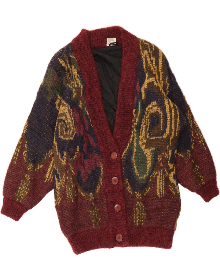 INCOGNITO Pulover cardigan pentru femei IT 40/42 Medium Burgundy Colorblock