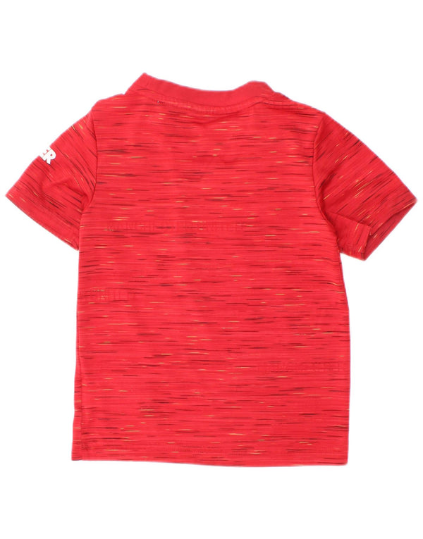 Tricou grafic Adidas pentru băieți Manchester United Top 2-3 ani, roșu cu pete