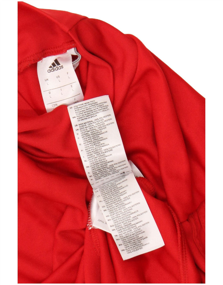Adidas Climacool Top cu mânecă lungă pentru bărbați, roșu mare, poliester