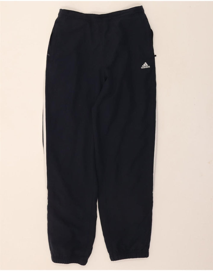 ADIDAS Womens Tracksuit Trousers Joggers UK 12 Medium  Navy Blue Polyester Vintage Adidas and Second-Hand Adidas from Messina Hembry 