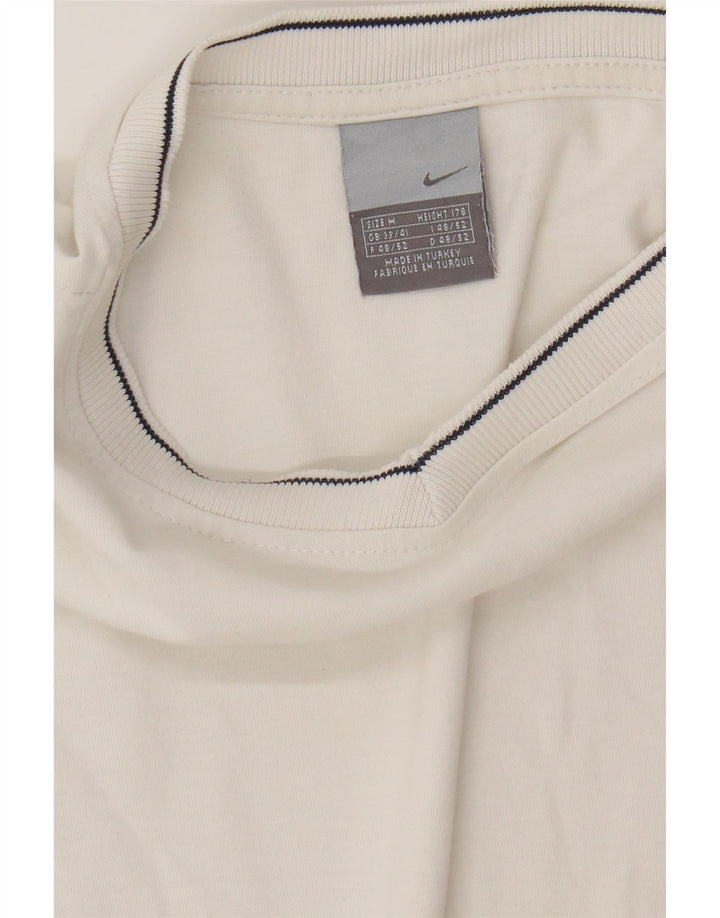 NIKE Mens T-Shirt Top UK 39/41 Medium White Cotton
