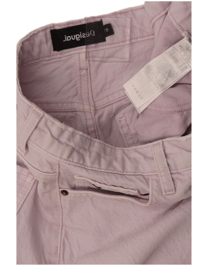 DESIGUAL Blugi drepti pentru femei EU 38 Medium W26 L27 Purpuri Bumbac