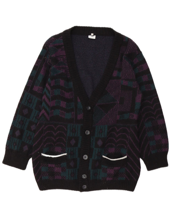 Pulover cardigan pentru femei PIMET MAGLIERA UK 18 XL Negru Geometric