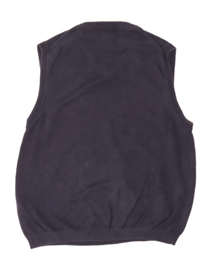 EDDIE BAUER Mens Vest Tank Top Medium Navy Blue Cotton Vintage Eddie Bauer and Second-Hand Eddie Bauer from Messina Hembry 