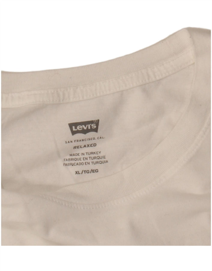 Tricou grafic pentru bărbați Levi's Relaxed Fit Top XL Alb