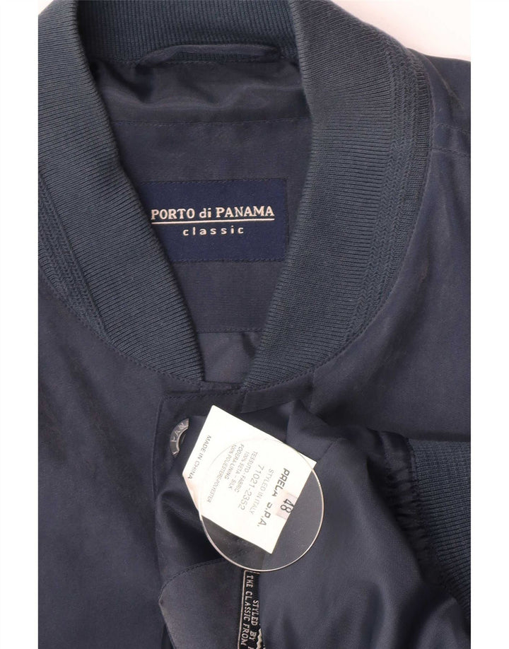 Jachetă Bomber Porto Di Panama pentru bărbați IT 48 Medium Bleumarin Mătase