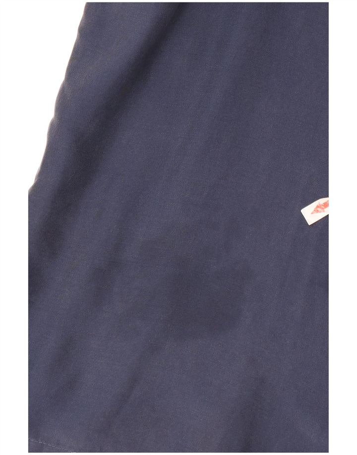 Bluză de cămașă vintage pentru femei UK 14 mare bleumarin