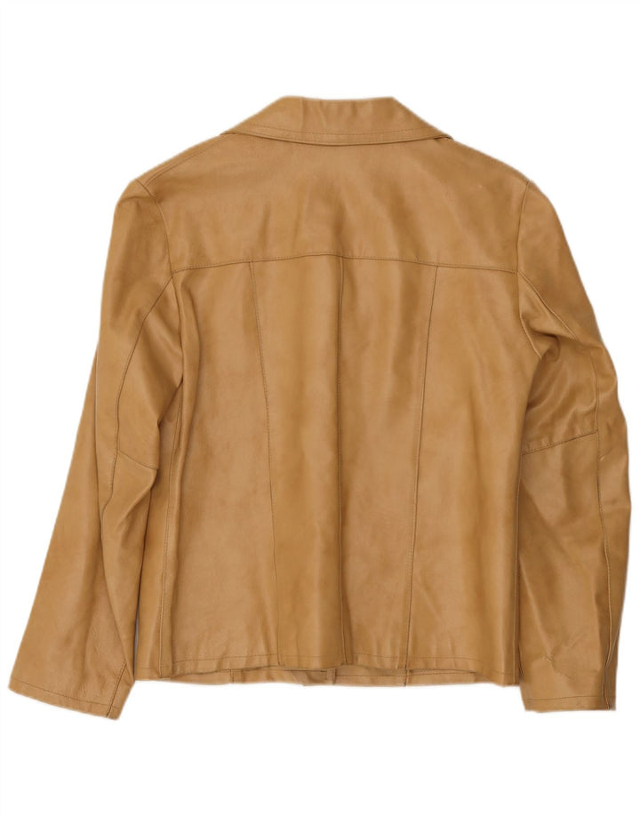 Geaca de piele vintage pentru femei IT 44 Medium Beige Piele