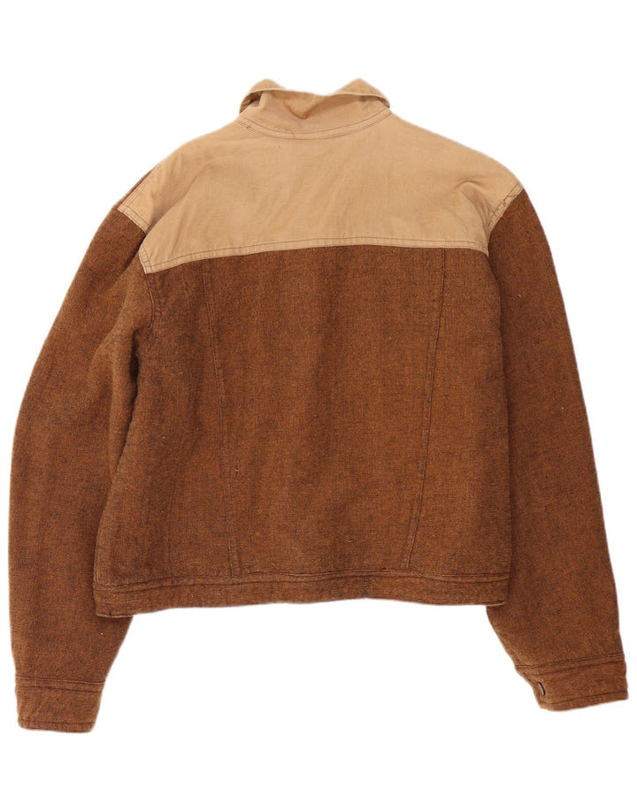 Jachetă reversibilă vintage pentru femei UK 12 maro mediu