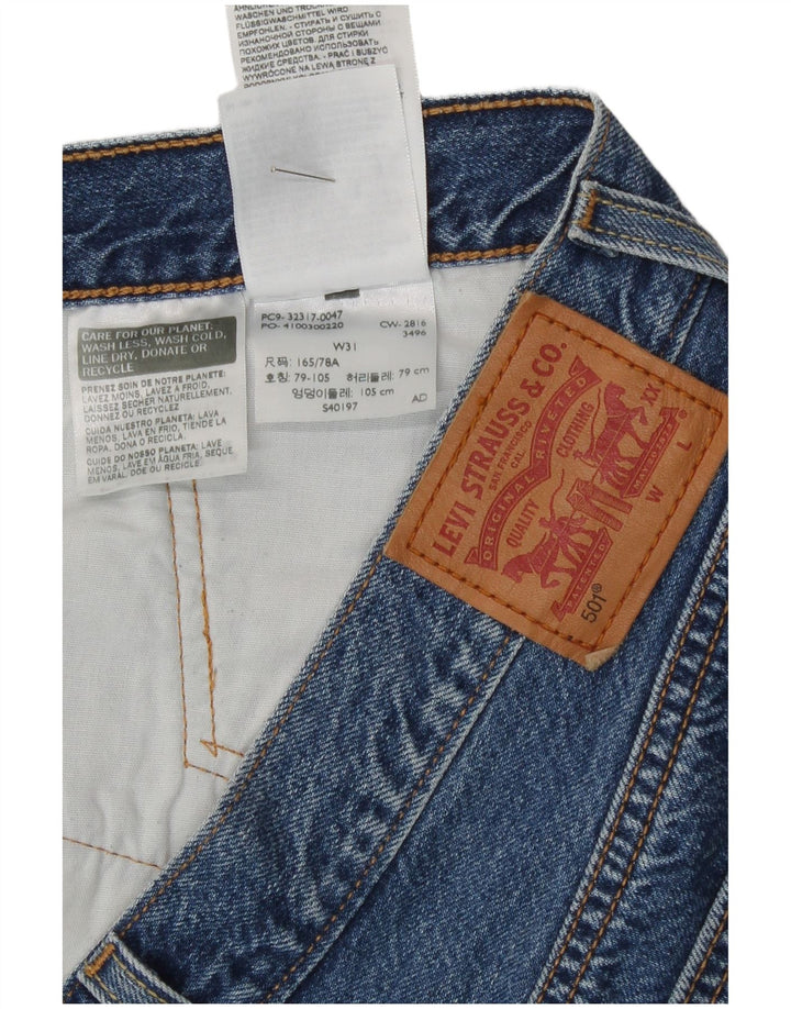 Pantaloni scurți Levi's 501 Denim W31 Medium Blue Bumbac