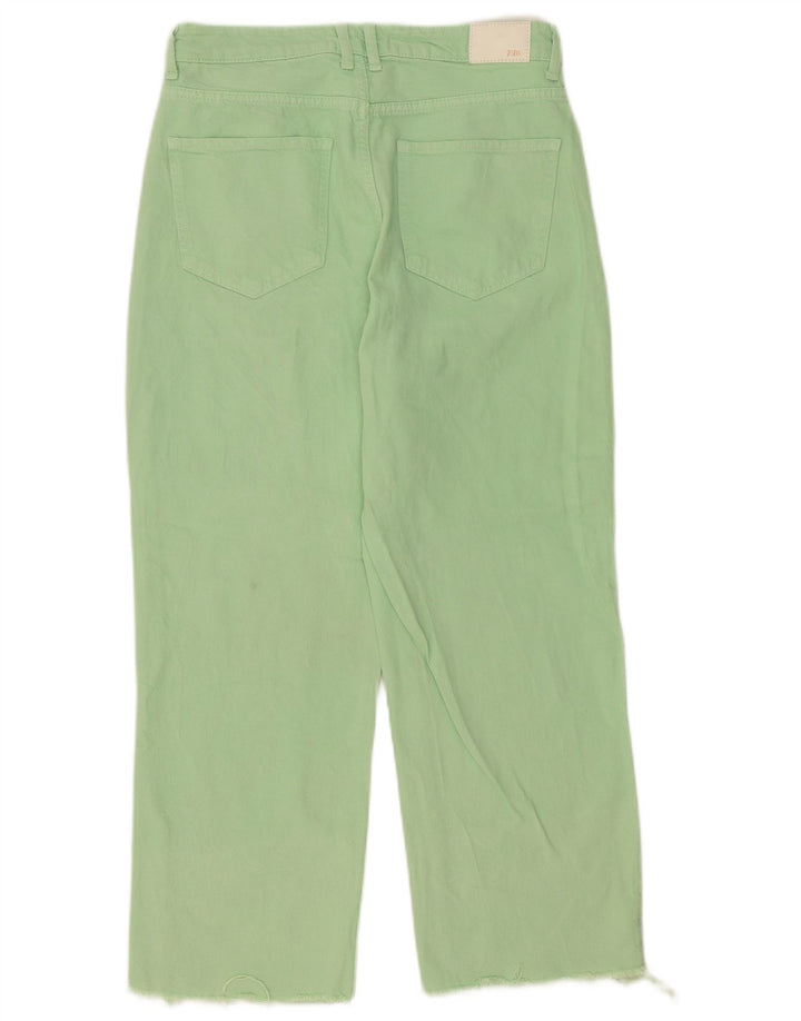 Blugi drepti pentru femei Zara EU 40 Medium W30 L26 Bumbac verde