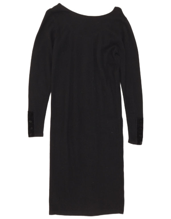 Poi By Krizia Rochie Jumper cu mânecă lungă pentru femei UK 10 Small Black