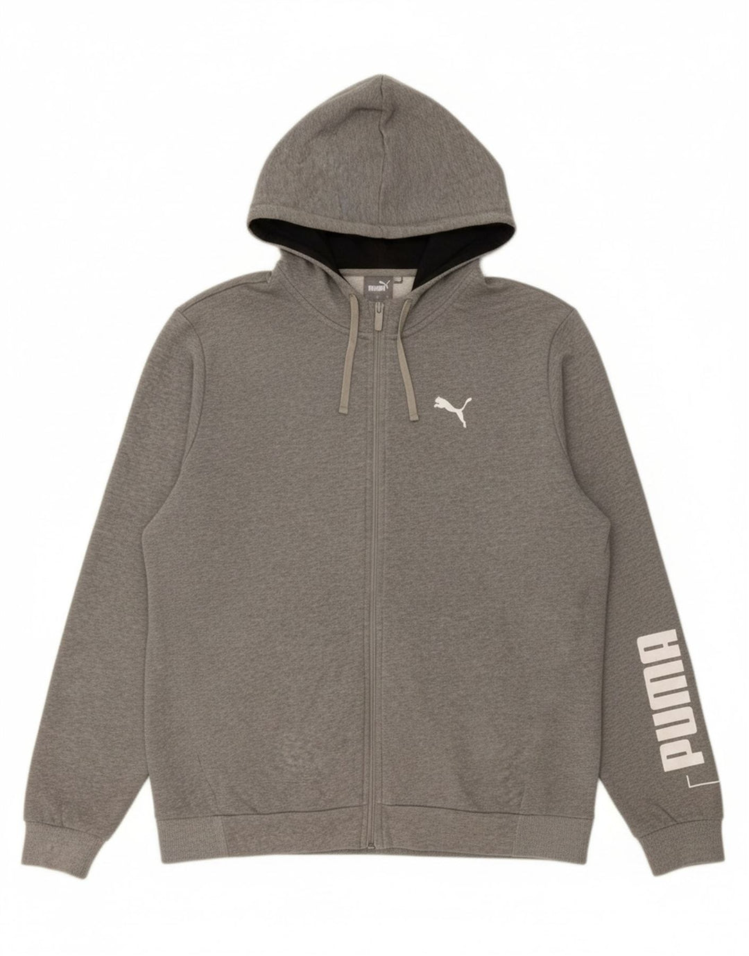 PUMA Mens Graphic Zip Hoodie Sweater XL Grey