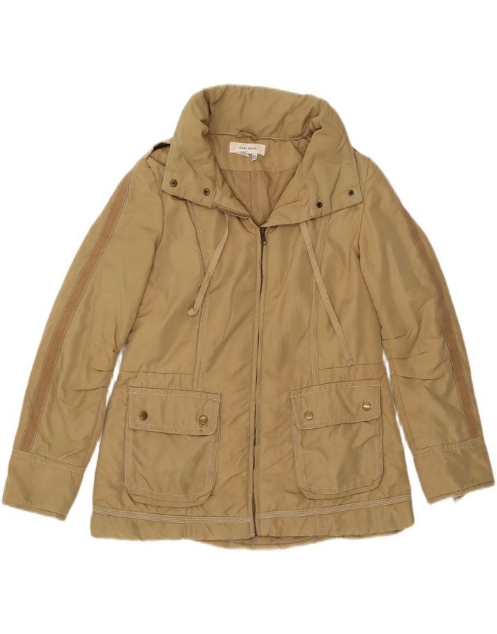 Jachetă căptușită pentru femei Zara UK 18 XL, bej, nailon