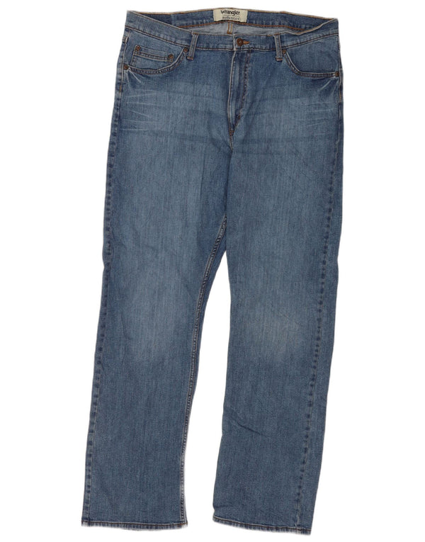 Blugi drepti pentru bărbați Wrangler W36 L32 Bumbac albastru