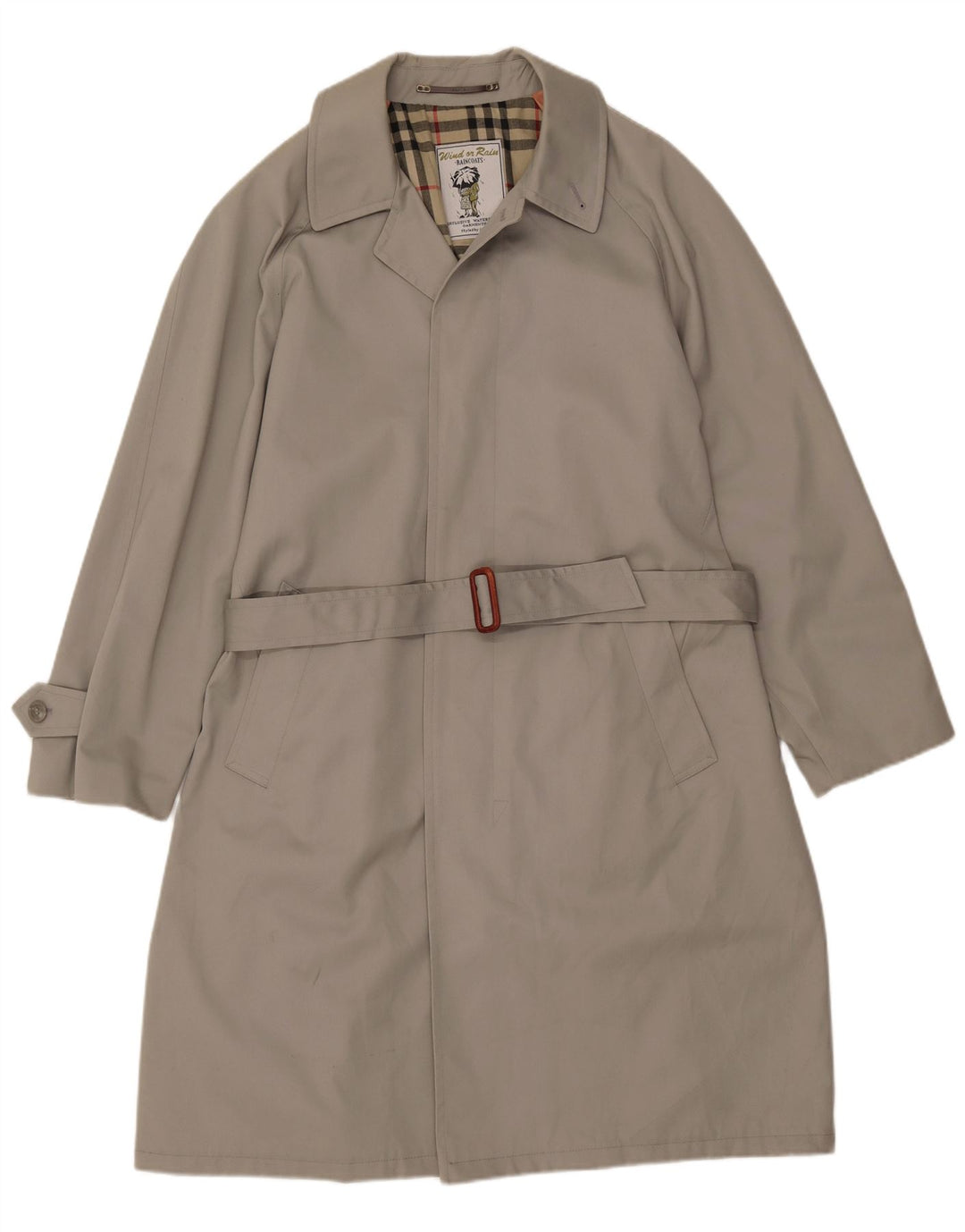 Pelernă de ploaie VINTAGE pentru bărbați IT 49, gri mediu, poliester