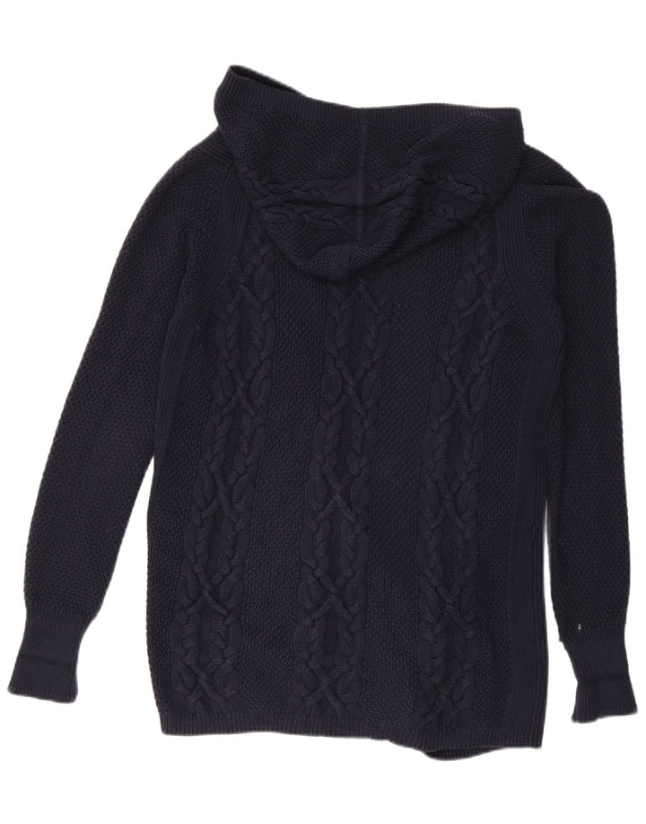 Pulover cardigan cu paragate MASSIMO DUTTI pentru femei UK 10 Mic bleumarin