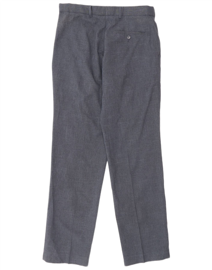 Pantaloni de costum pentru bărbați Marks & Spencer, cu ajustare normală, L32 L33, poliester bleumarin