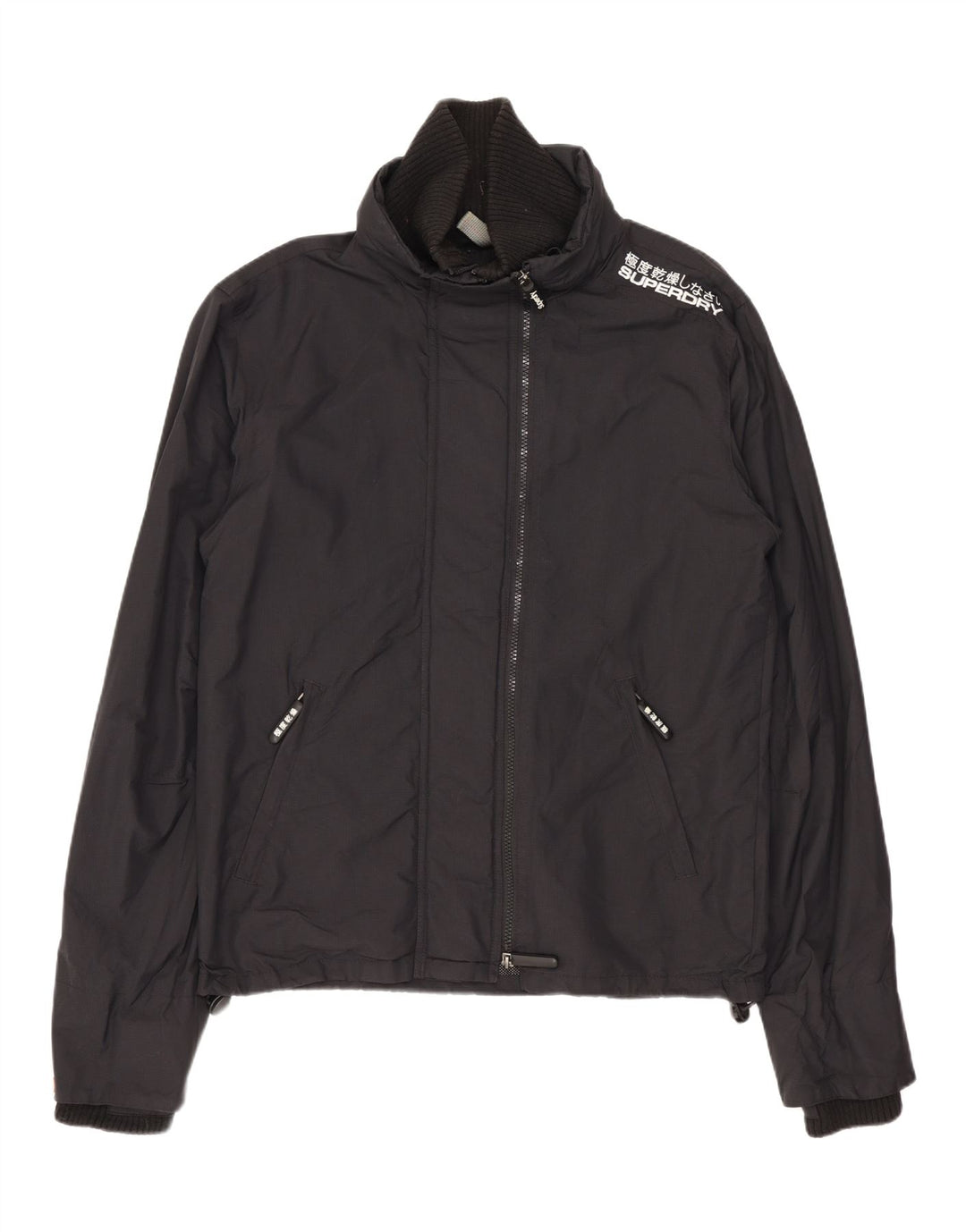 SUPERDRY Jachetă de ploaie grafică pentru bărbați UK 38 Medium Black Nylon