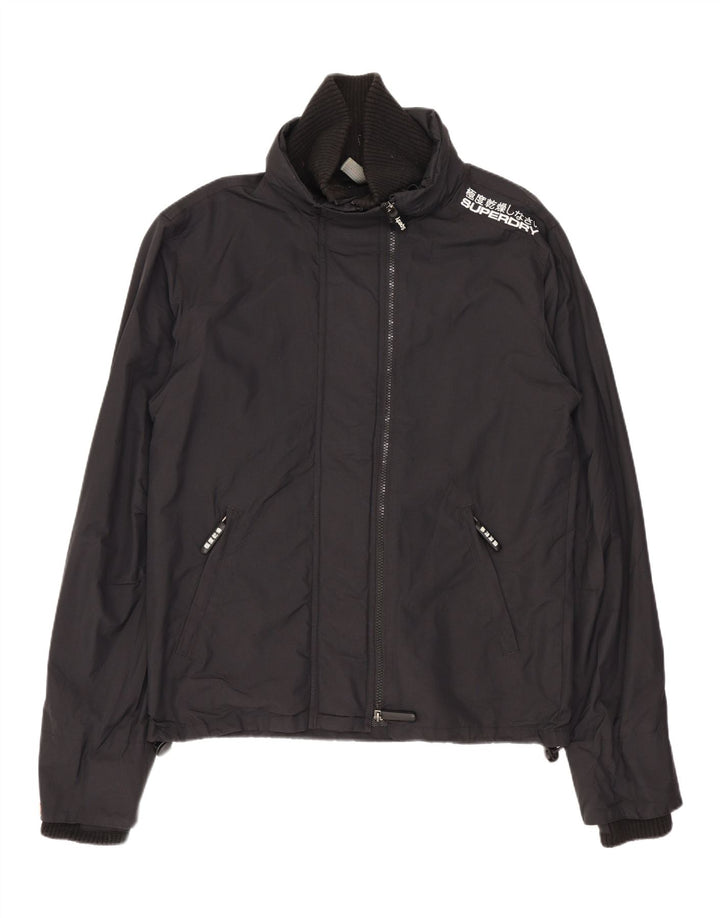 SUPERDRY Jachetă de ploaie grafică pentru bărbați UK 38 Medium Black Nylon