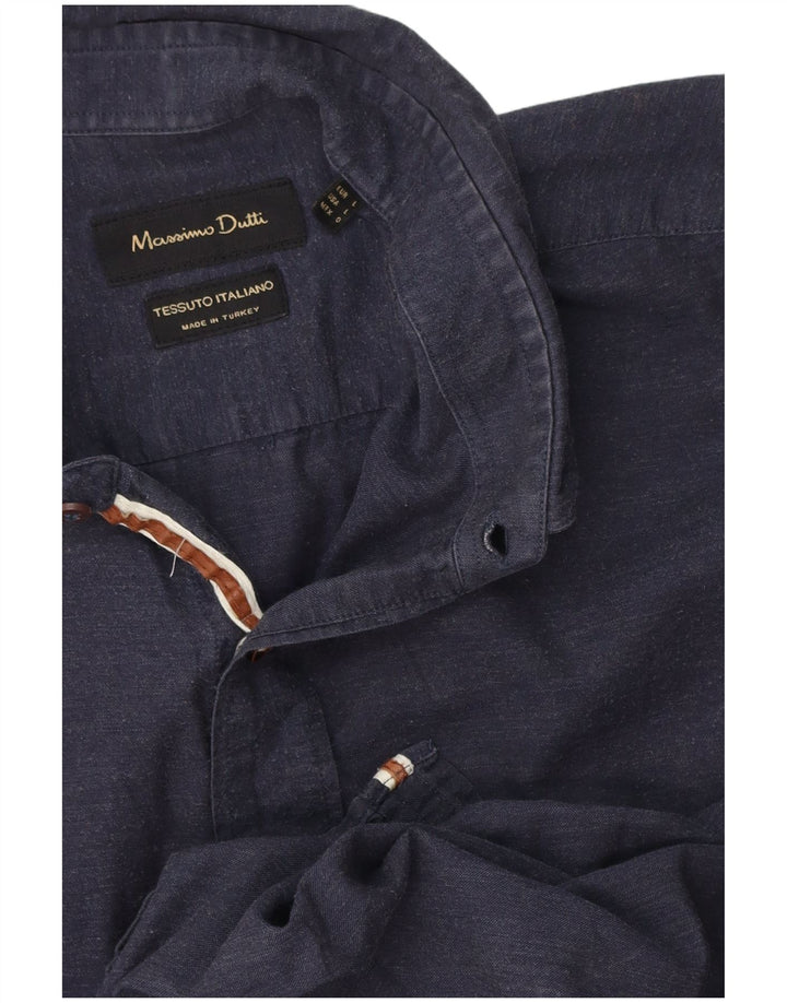 Cămașă Massimo Dutti pentru bărbați, mare, bleumarin