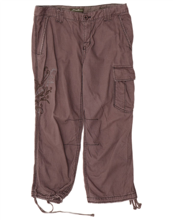 EDDIE BAUER Pantaloni tăiați drept pentru femei US 8 Medium W32 L23 gri