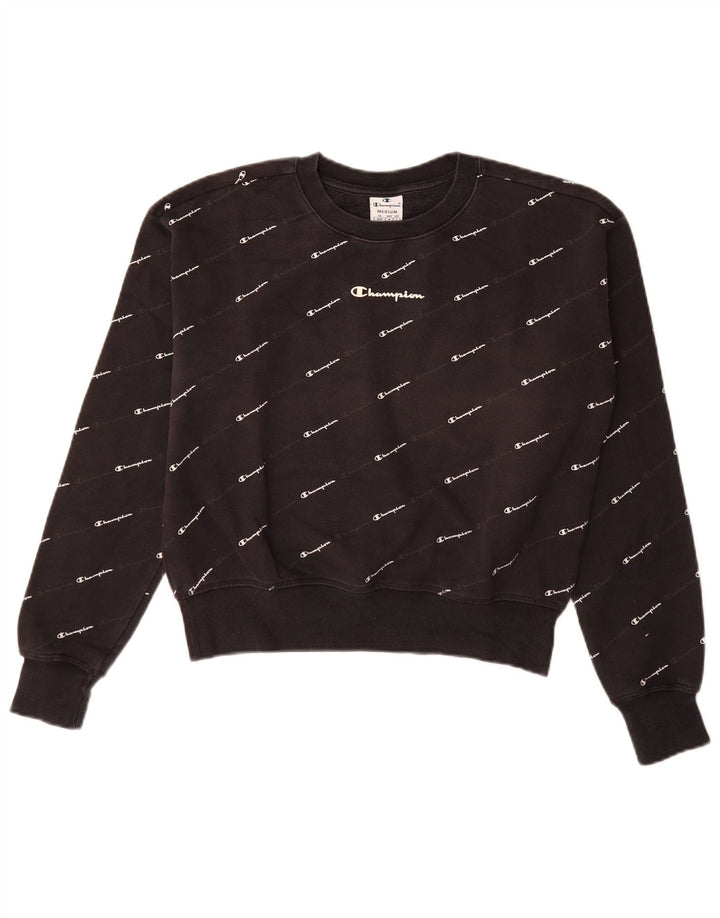 Pulover cu grafic pentru femei CHAMPION UK 14 Medium Negru