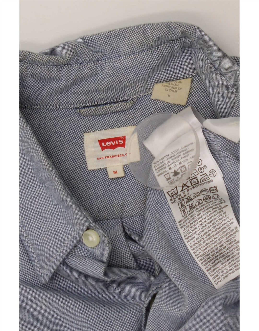 Cămașă Levi's pentru bărbați, bumbac albastru mediu