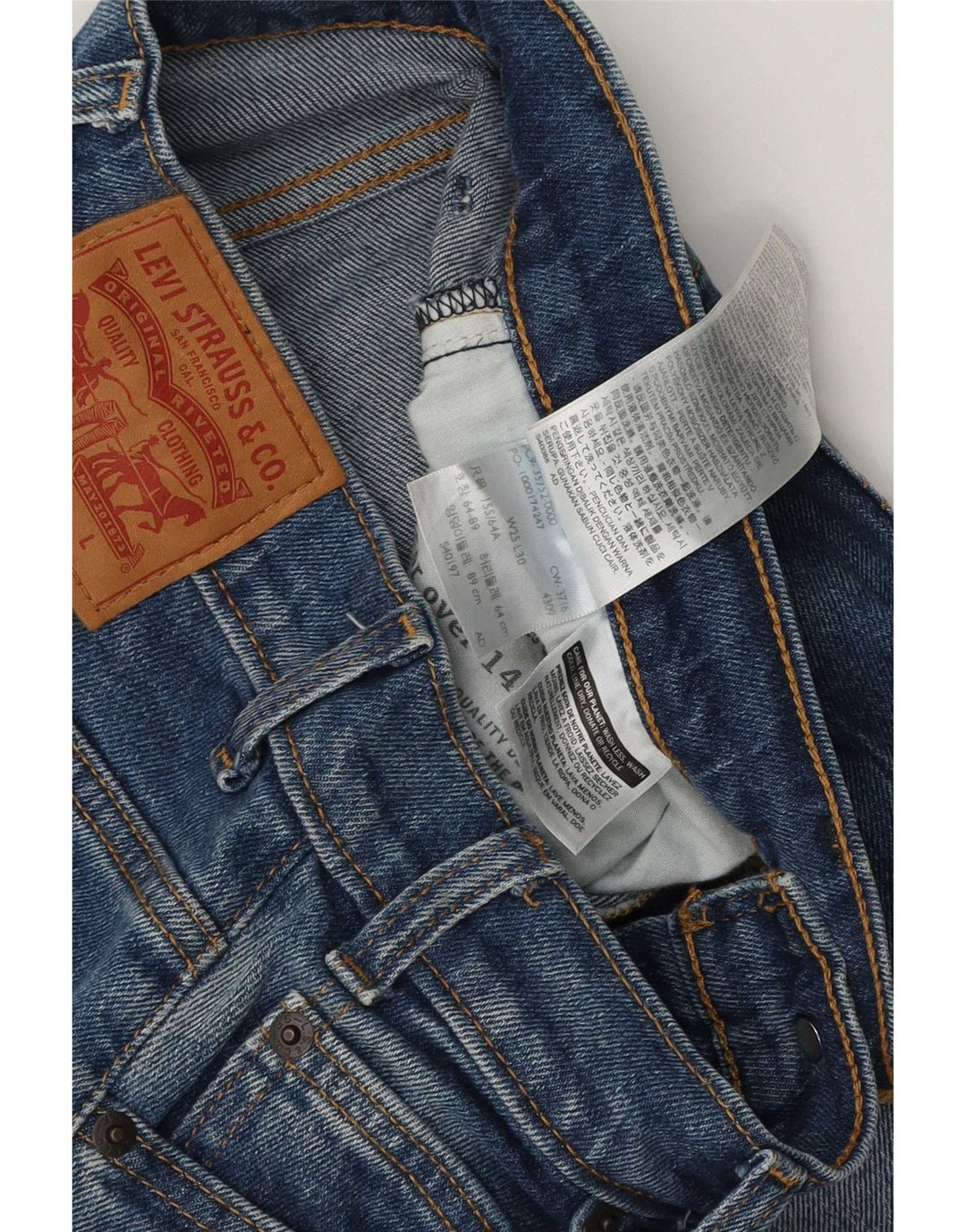 Blugi drepti pentru femei Levi's 505 W25 L30 Bumbac albastru