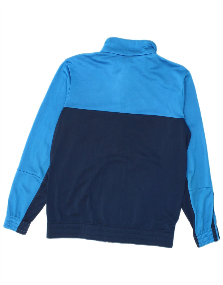 Jachetă de trening pentru băieți Adidas 11-12 ani, albastru bleumarin, color block