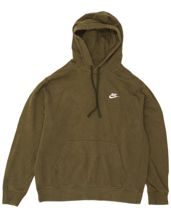 Pulover Nike pentru bărbați, bumbac mare kaki