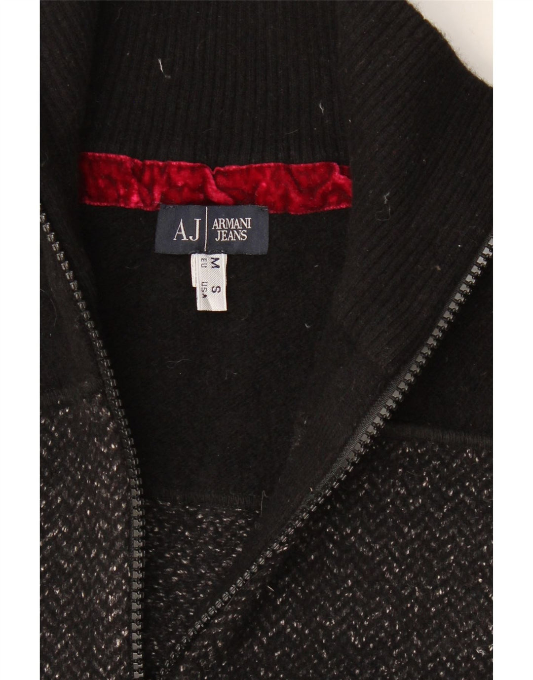 Pulover cardigan pentru femei Armani Jeans UK 10 Small Black Chevron