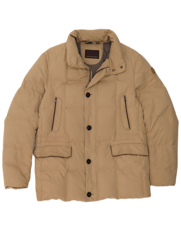 Jachetă căptușită pentru bărbați Trussardi UK 38 Medium Bej Poliamidă