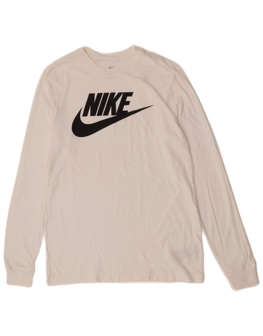 Tricou cu mânecă lungă pentru bărbați Nike Graphic Regular Fit, din bumbac alb mediu