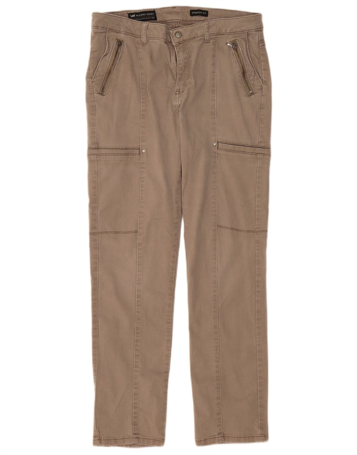 Pantaloni cargo drepti pentru femei Lee Modern Series US 12 Large W32 L29 Beige