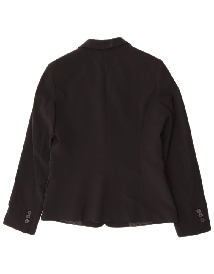 Jachetă pentru femei Benetton 1 Button 1 Button Blazer UK 12 Medium Black Classic