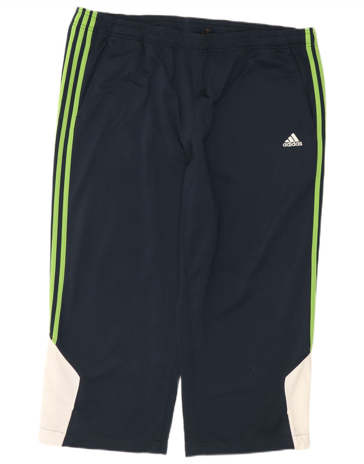 Pantaloni de trening capri Adidas pentru bărbați, 2XL, poliester color block, albastru bleumarin