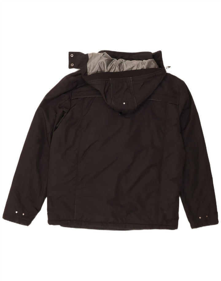 Jachetă căptușită cu glugă pentru bărbați Ivy Oxford IT 52 XL poliester negru