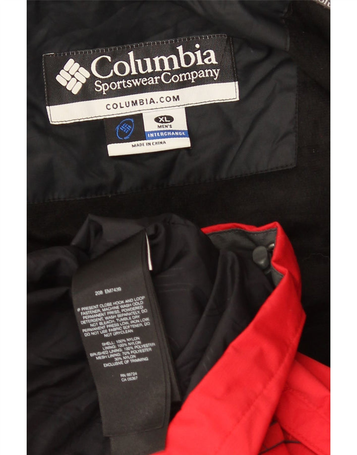 Jachetă Columbia pentru bărbați Interchange Windbreaker UK 42 XL Roșu Colorblock