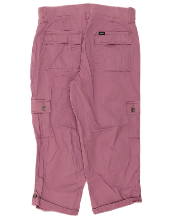 Pantaloni cargo Lee Capri relaxed Fit pentru femei US 8 Medium W32 L21 roz bumbac