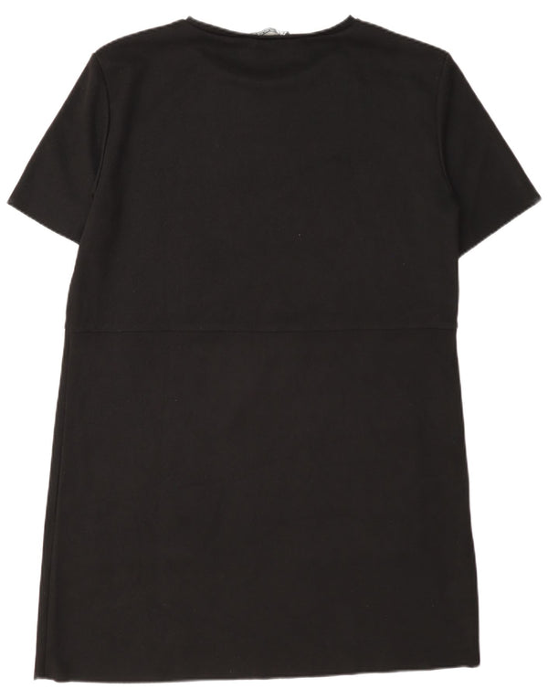 Rochie tricou pentru femei Zara UK 16 Poliester negru mare