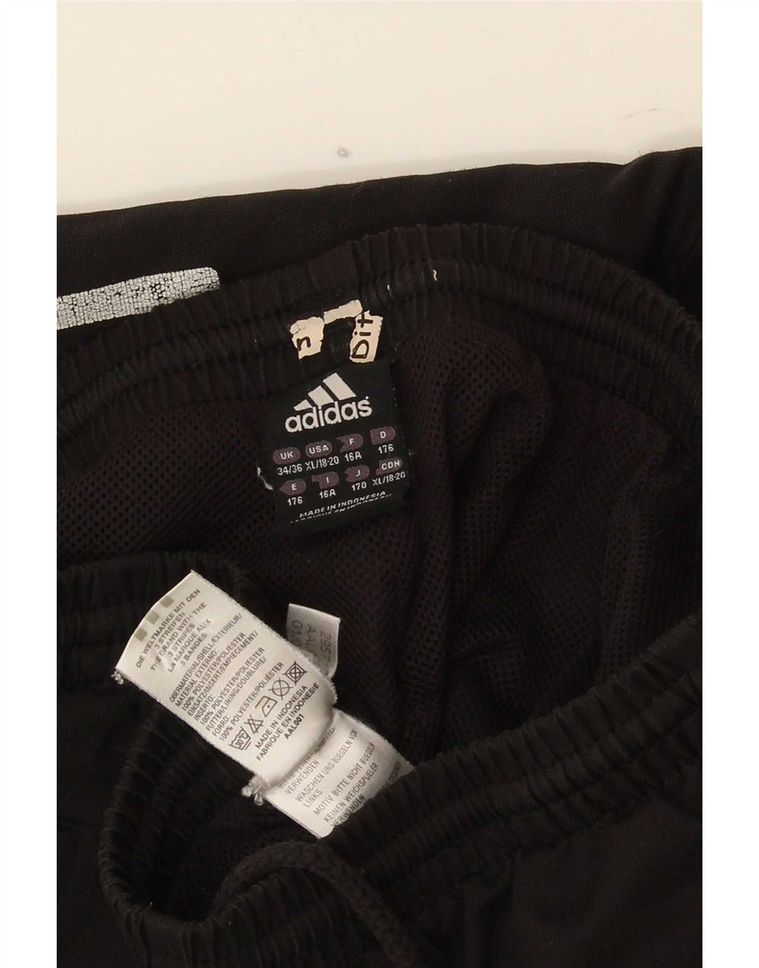 Pantaloni de trening Adidas baieti 15-16 ani poliester negru