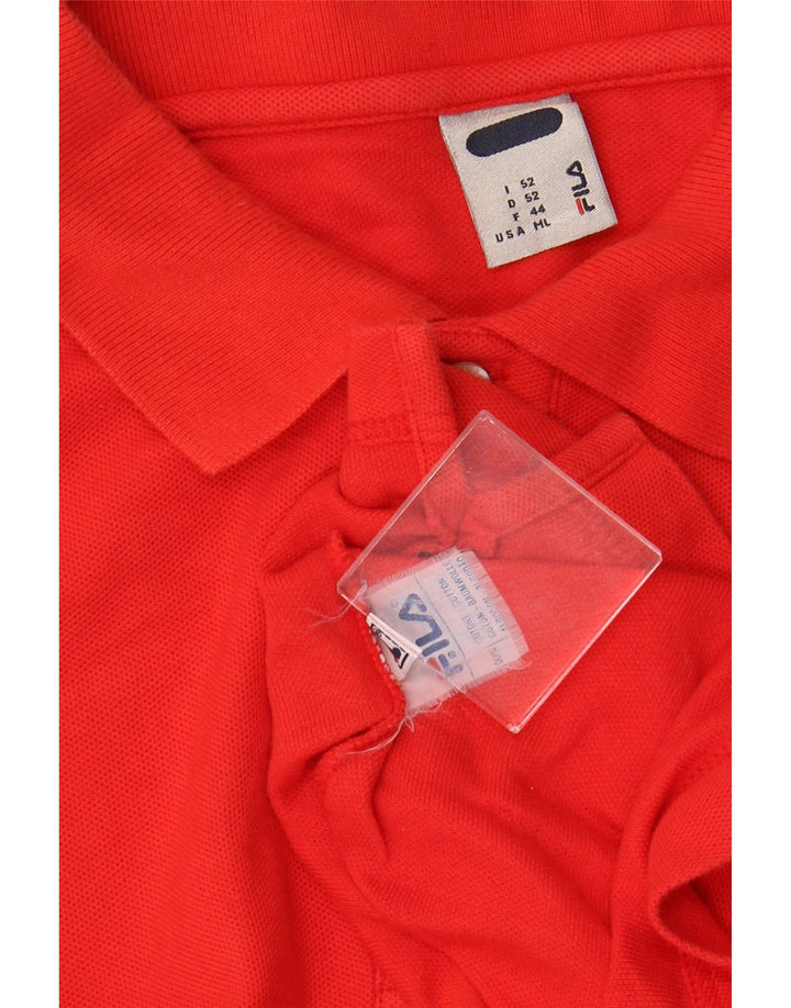 Tricou polo pentru bărbați FILA IT 52, bumbac roșu mare