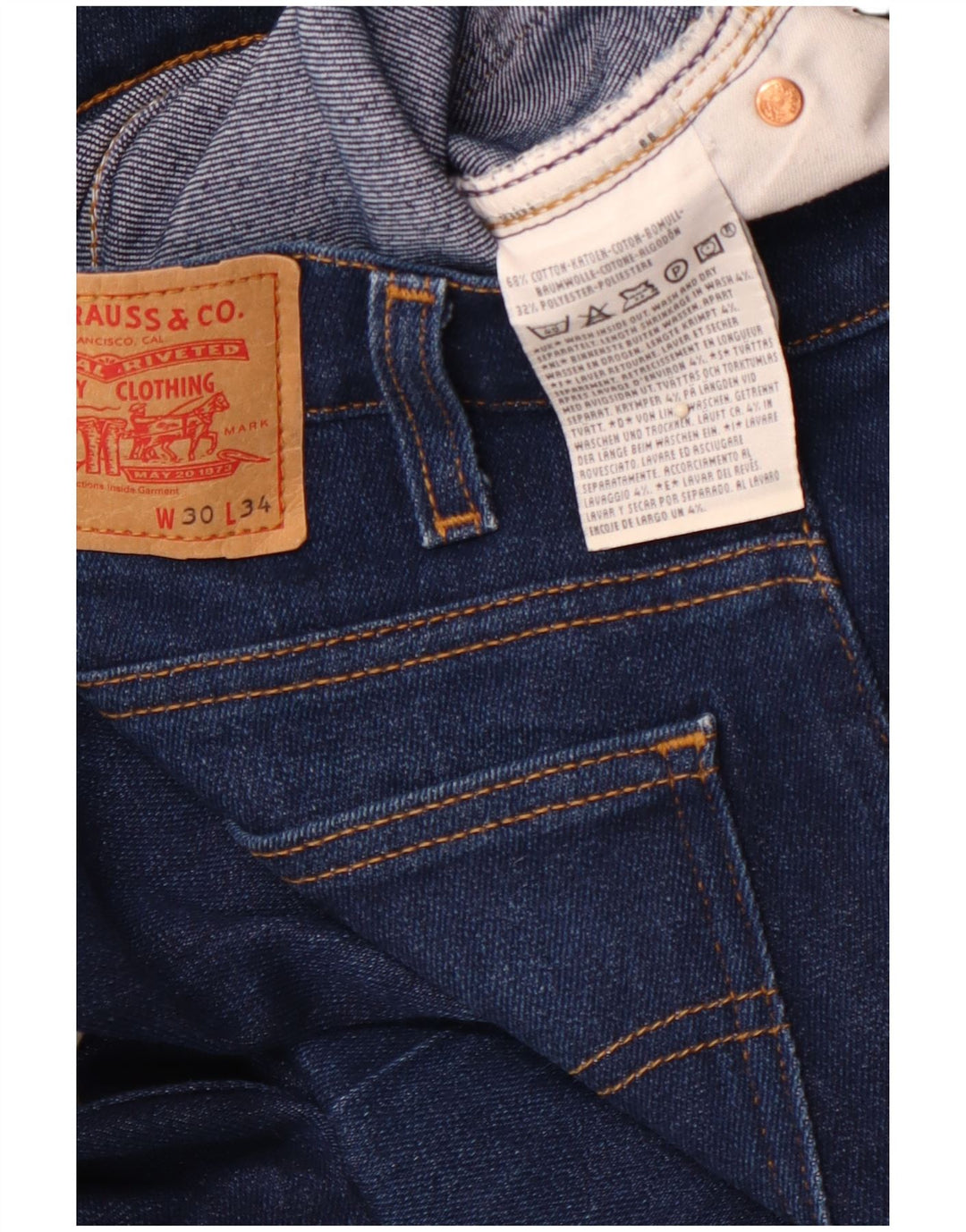 Blugi evazați pentru bărbați LEVI'S W30 L30 Bumbac albastru