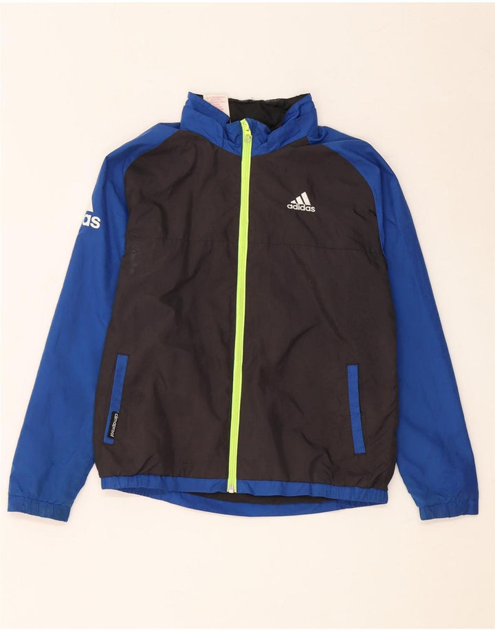Jachetă de vânt pentru băieți Adidas 9-10 ani, negru, poliester color bloc