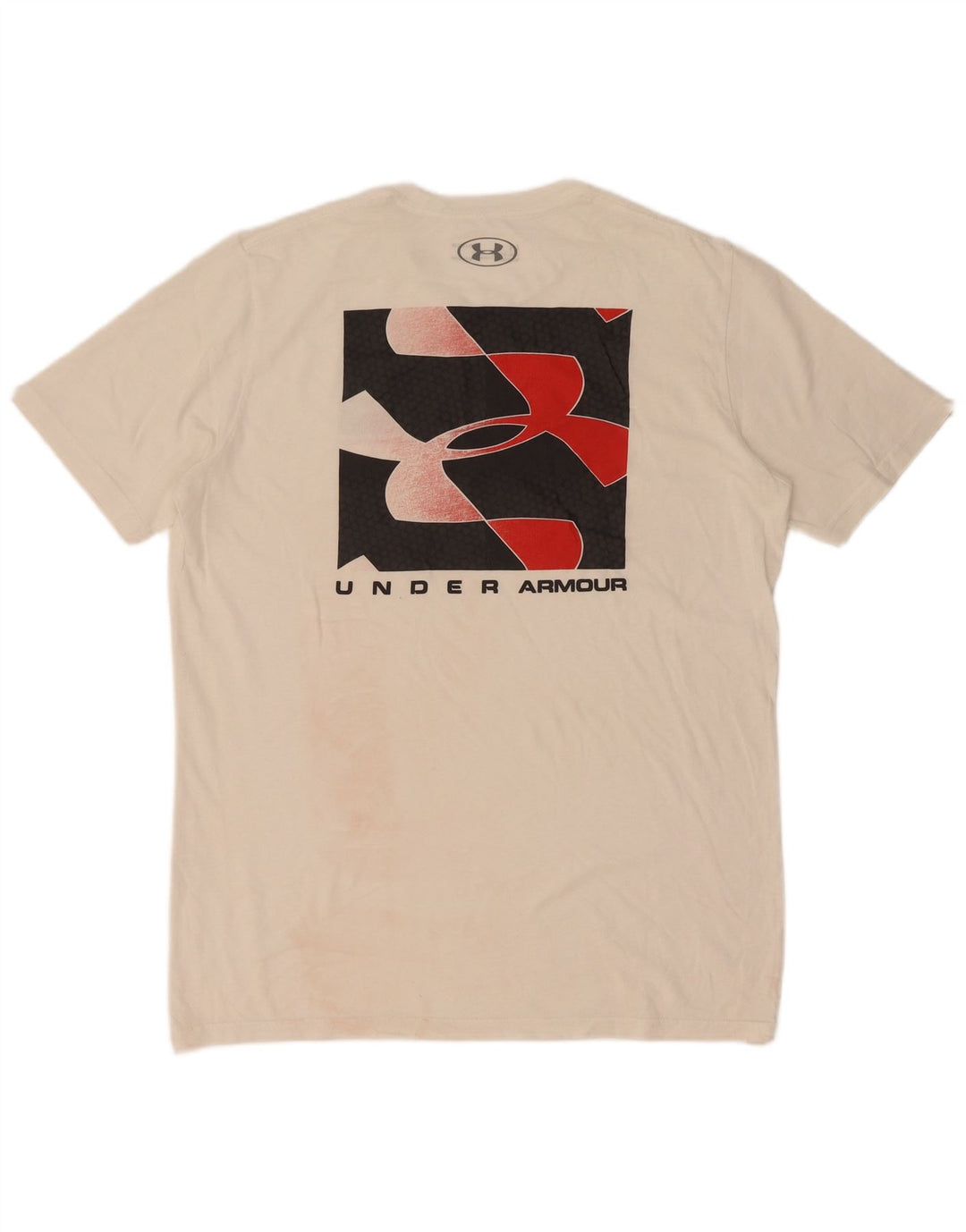 Tricou grafic Under Armour pentru bărbați Heat Gear Top Mediu Alb