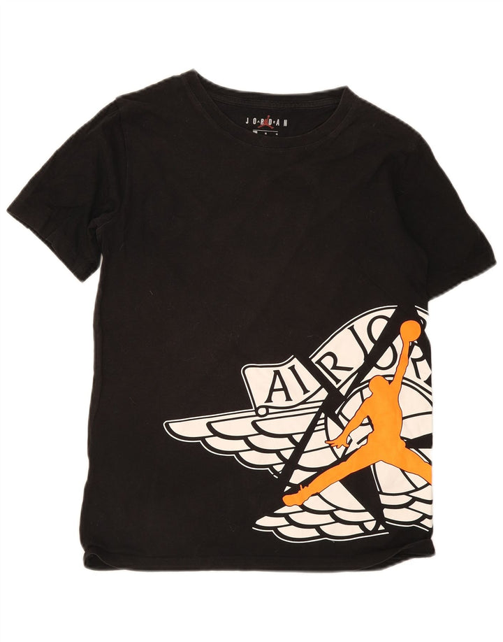 Tricou grafic normal pentru băieți Jordan Top 12-13 ani mare negru