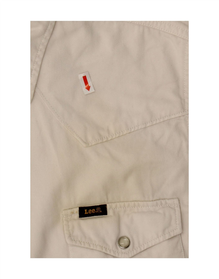 Cămașă de blugi pentru femei Lee UK 14, bumbac alb mediu